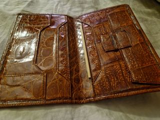 Billetero de Cocodrilo autentico cartera billetera