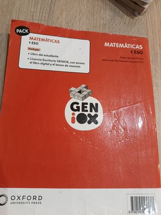 Matemáticas 1º ESO. Libro del estudiante. GENiOX