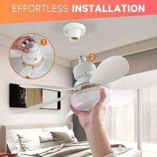 Ventilatore da soffitto con luce led 40W 52 cm 