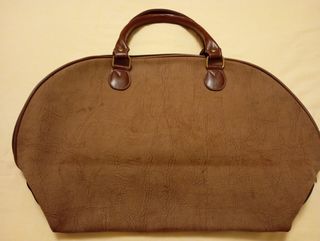 Bolso viaje vintage marrón