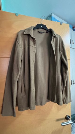 Chaqueta marrón lana hombre de Zara
