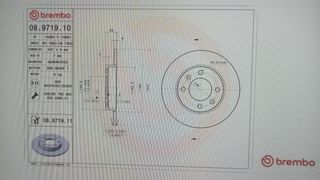 Discos freno Brembo Citroen (08.9719.10)