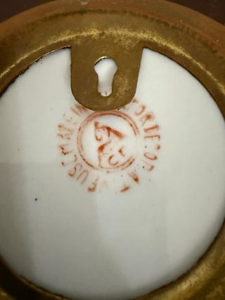 Piatto cinese antico, metallo