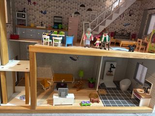 Casita Muñecas casa con playmobil 