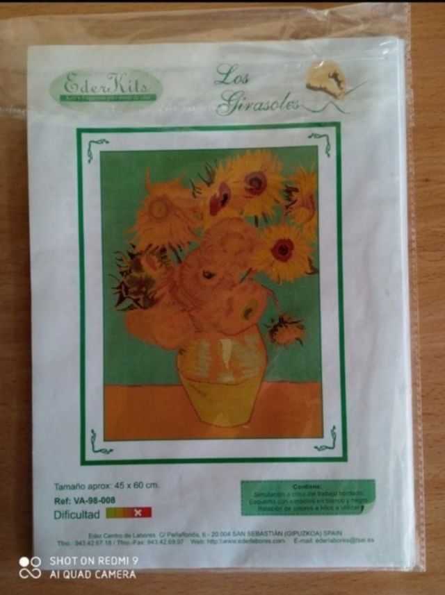 Kit punto cruz Girasoles Van Gogh