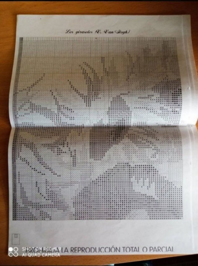 Kit punto cruz Girasoles Van Gogh