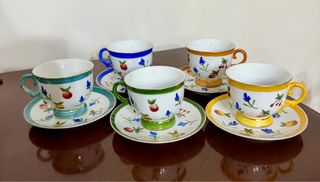 Set 5 Tazzine Porcellana Vintage