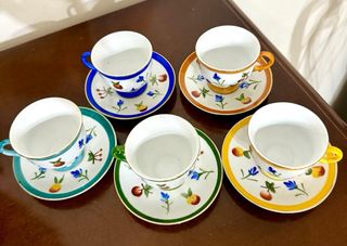 Set 5 Tazzine Porcellana Vintage