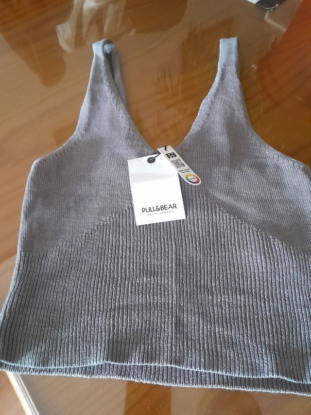 Top gris PULL&BEAR - Precioso
