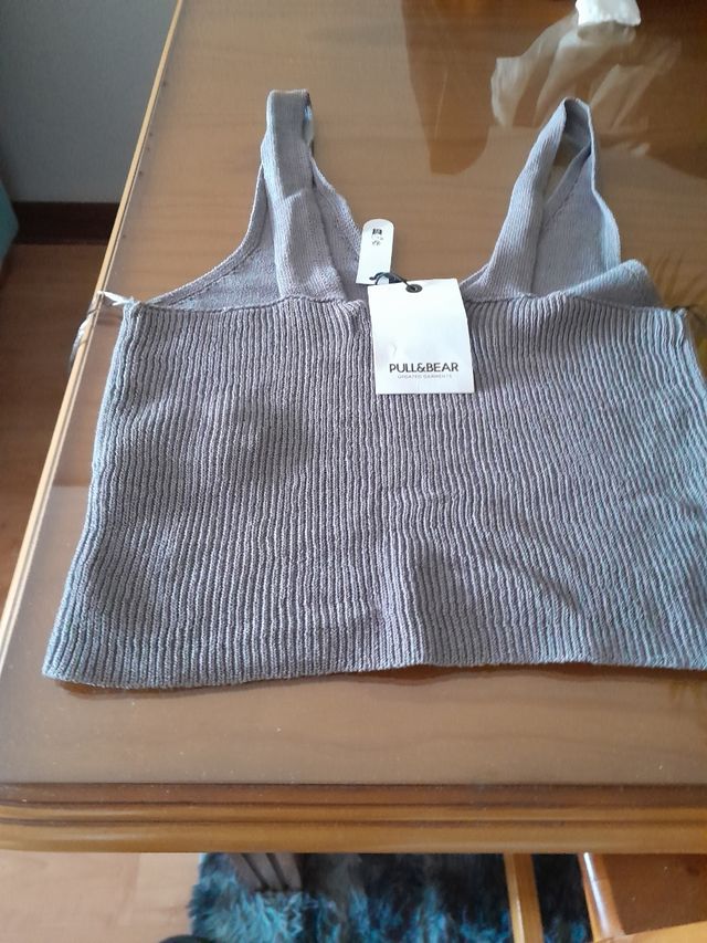 Top gris PULL&BEAR - Precioso