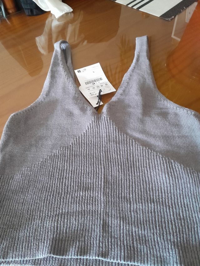 Top gris PULL&BEAR - Precioso