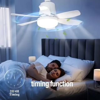  2 ventilatori da soffitto con luce led 40W 52 cm 