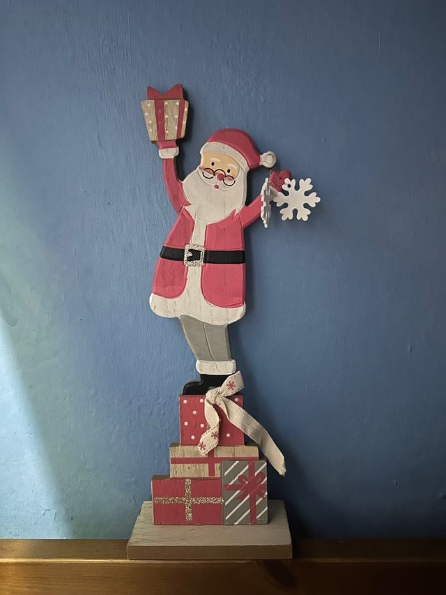 Adorno Papa Noel madera