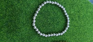 Pulseras bolas acero: oro y plata
