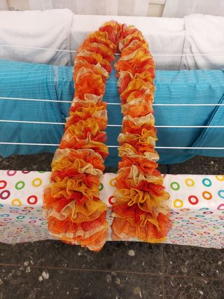 Halloween Sciarpa Arancio Giallo vaporosa,  art.