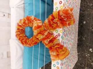 Halloween Sciarpa Arancio Giallo vaporosa,  art.