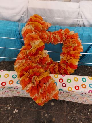 Halloween Sciarpa Arancio Giallo vaporosa,  art.