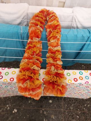 Halloween Sciarpa Arancio Giallo vaporosa,  art.