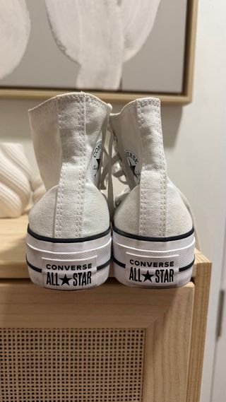 Converse plataforma blancas