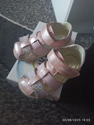 scarpine bimba glitter rosa