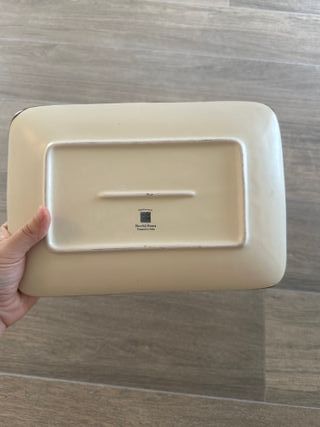 Piatto rettangolare blu ceramica