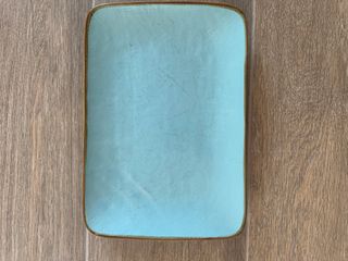 Piatto rettangolare blu ceramica