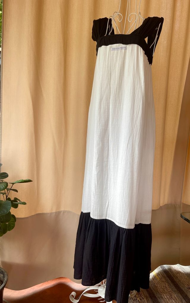 Vestido Blanco&Negro Bonjour by Pompoko