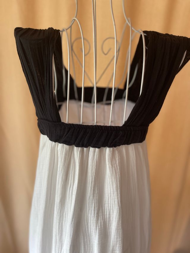 Vestido Blanco&Negro Bonjour by Pompoko