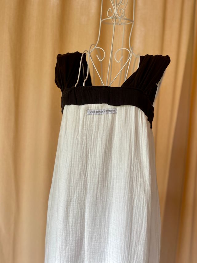 Vestido Blanco&Negro Bonjour by Pompoko