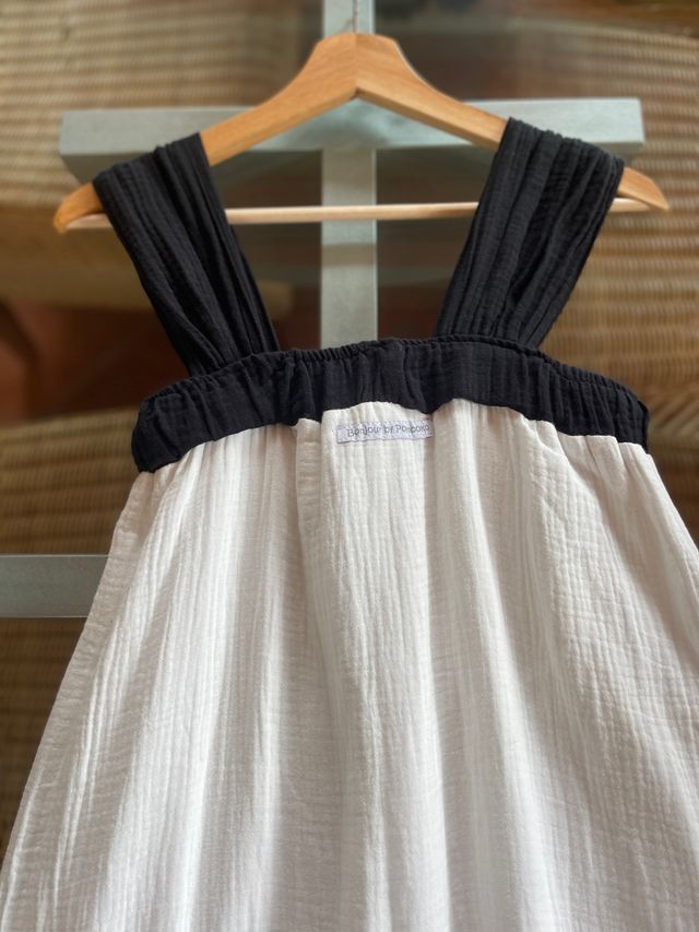 Vestido Blanco&Negro Bonjour by Pompoko