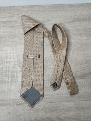 Corbata Emidio Tucci de seda beige