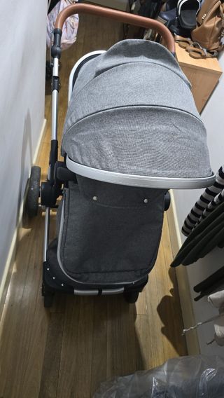 Carrito bebé gris - 3 piezas