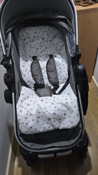Carrito bebé gris - 3 piezas