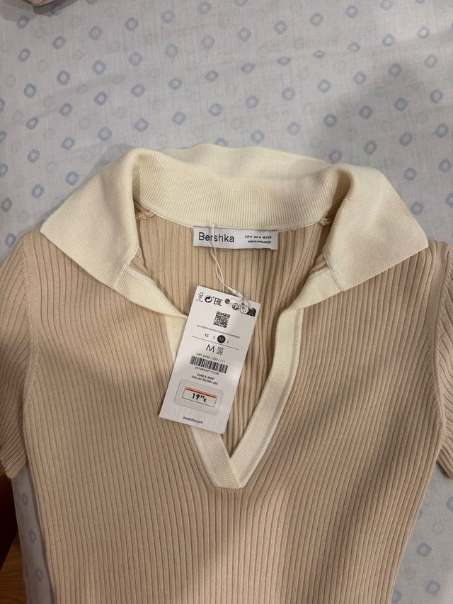 Vestido Bershka beige - Talla M