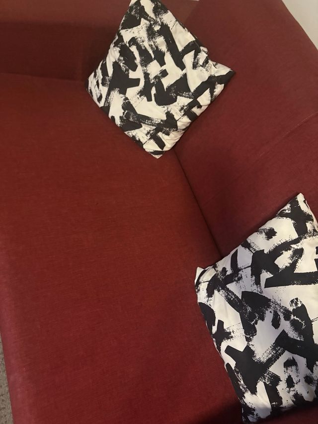 Sofá cama rojo - 2 plazas