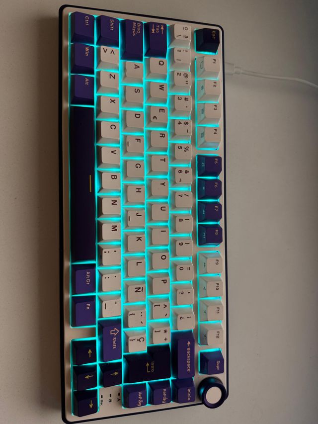 Teclado RKLAB Sliver Switch Blanco/Morado