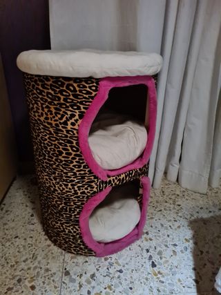 Cama Gato Perro - Marrón Rosa, echa de madera