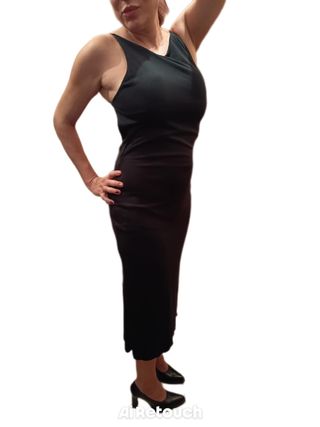 Vestido negro tirantes fiesta
