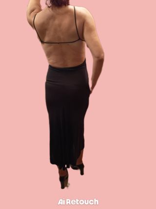 Vestido negro tirantes fiesta