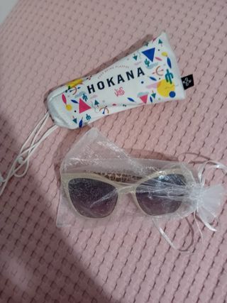 2 Gafas sol: beige & negras