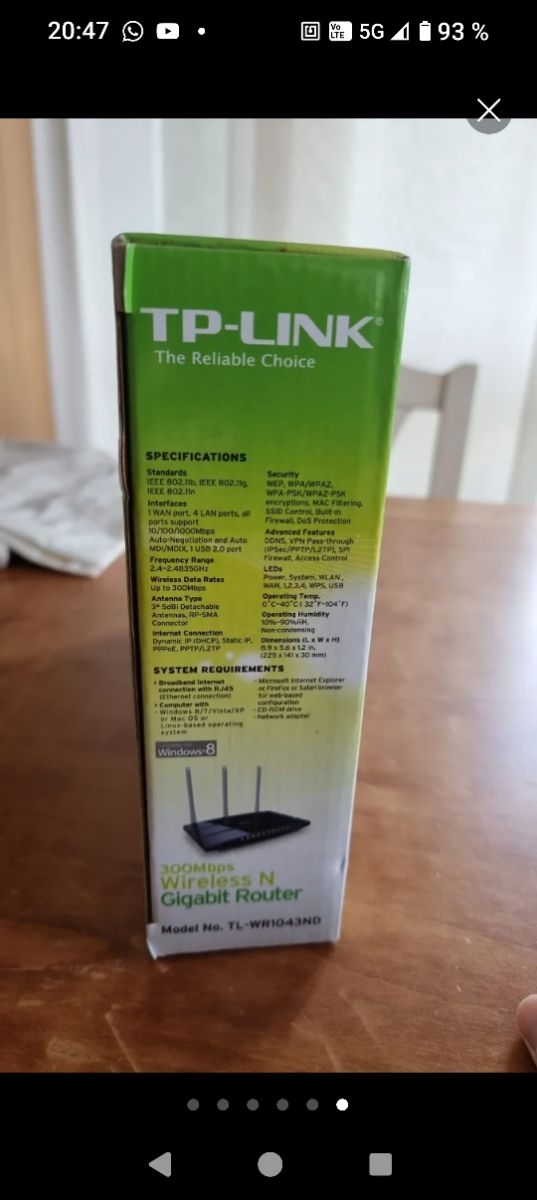 Router TP-Link 300Mbps Gigabit WiFi