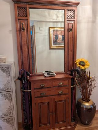 Recibidor madera espejo - vintage