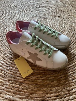Zapatillas GGDB blancas y rosas