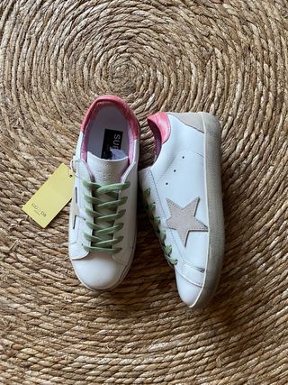 Zapatillas GGDB blancas y rosas