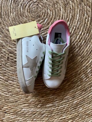Zapatillas GGDB blancas y rosas