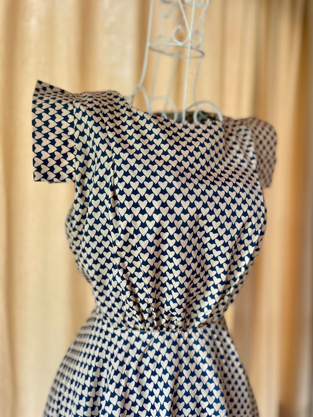 Vestido Tenki S - Beige y Azul