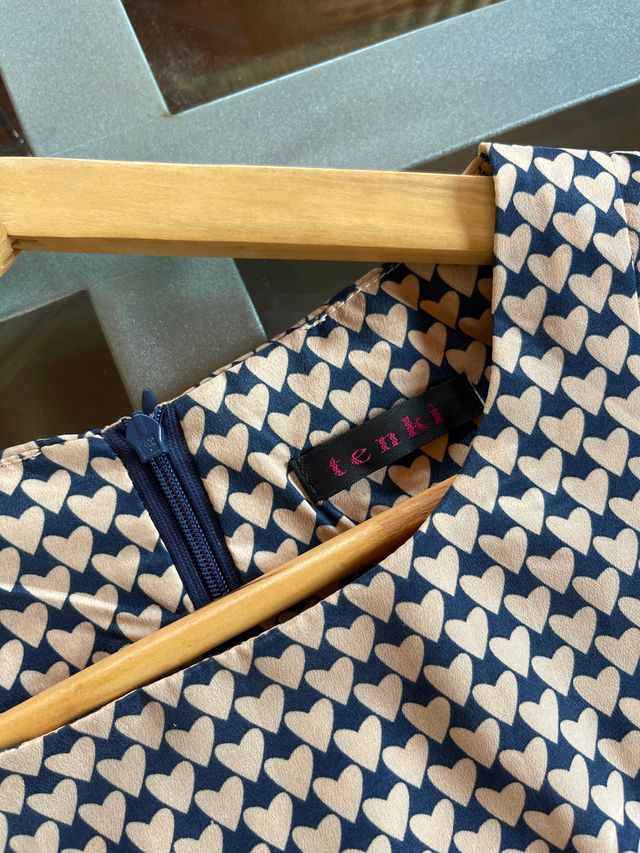 Vestido Tenki S - Beige y Azul