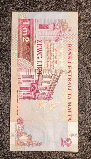 Banconota Malta 2 Lire 1967