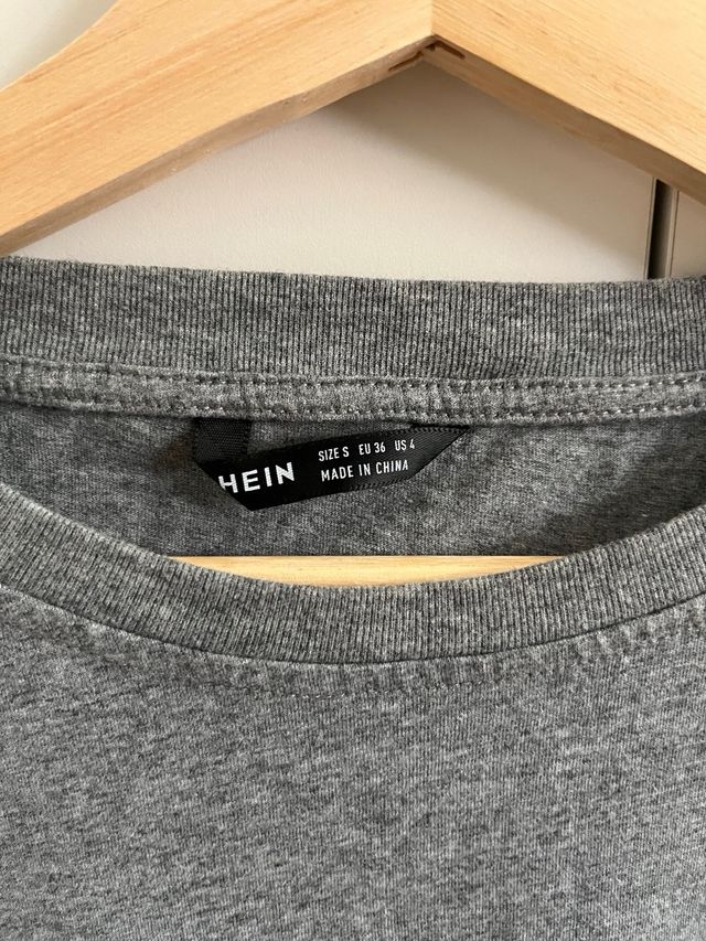 Camiseta gris Shein - Talla S