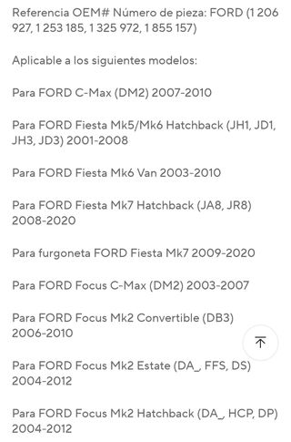 Resistencia ventilador Aire  Ford fiesta